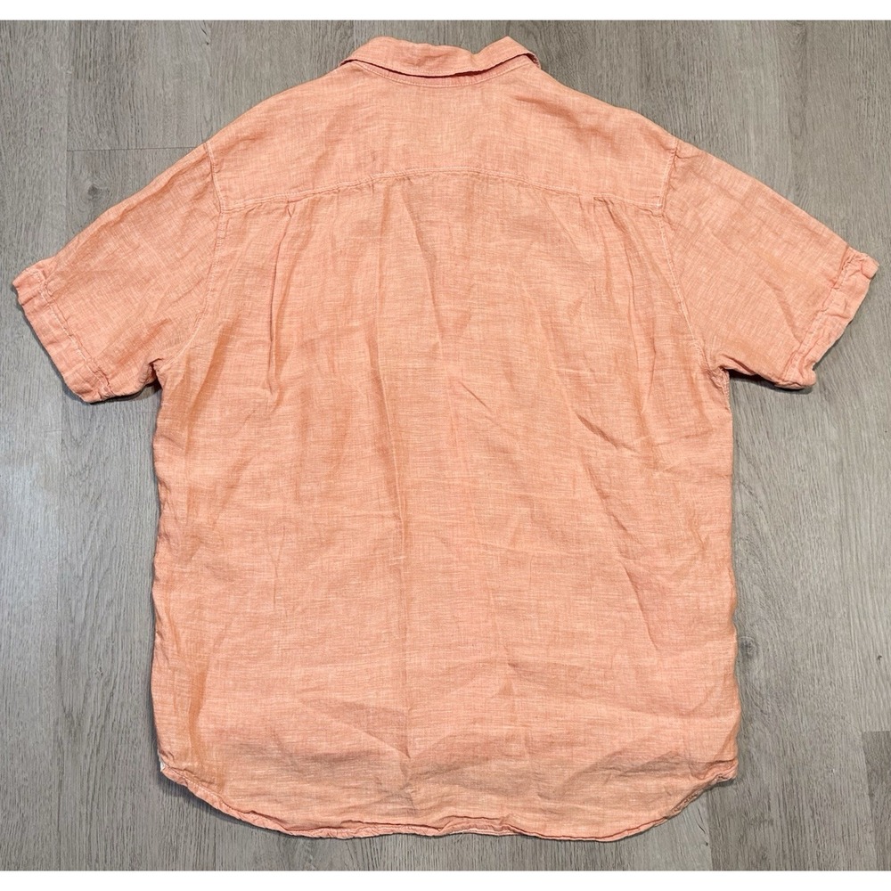 Tommy Bahama Relax Button Down Shirt Men L Orange Short Sleeve Lightweight - Picture 9 of 10